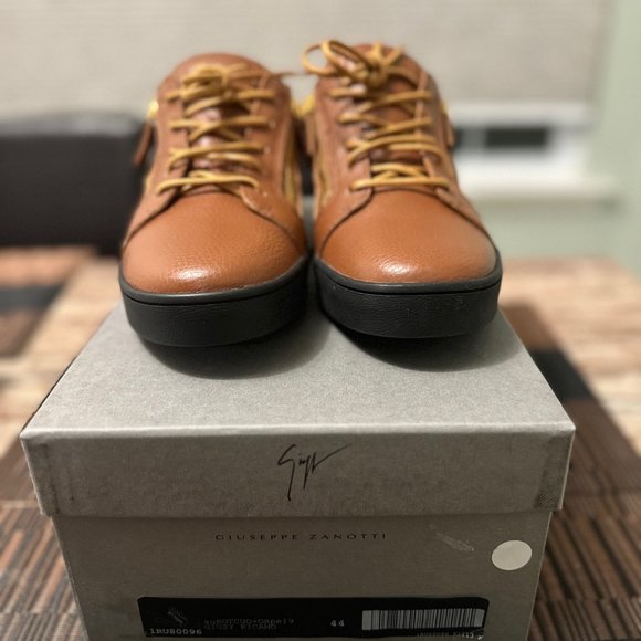 NWT - Giuseppe Zanotti - Frankie - Brown Leather Sneaker - 11 US / 44 EUR - Picture 2 of 9